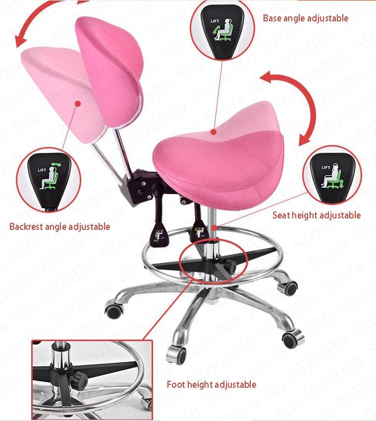 Swivel Saddle Seat Chair With Footrest & Backrest Chair | SitHealthier