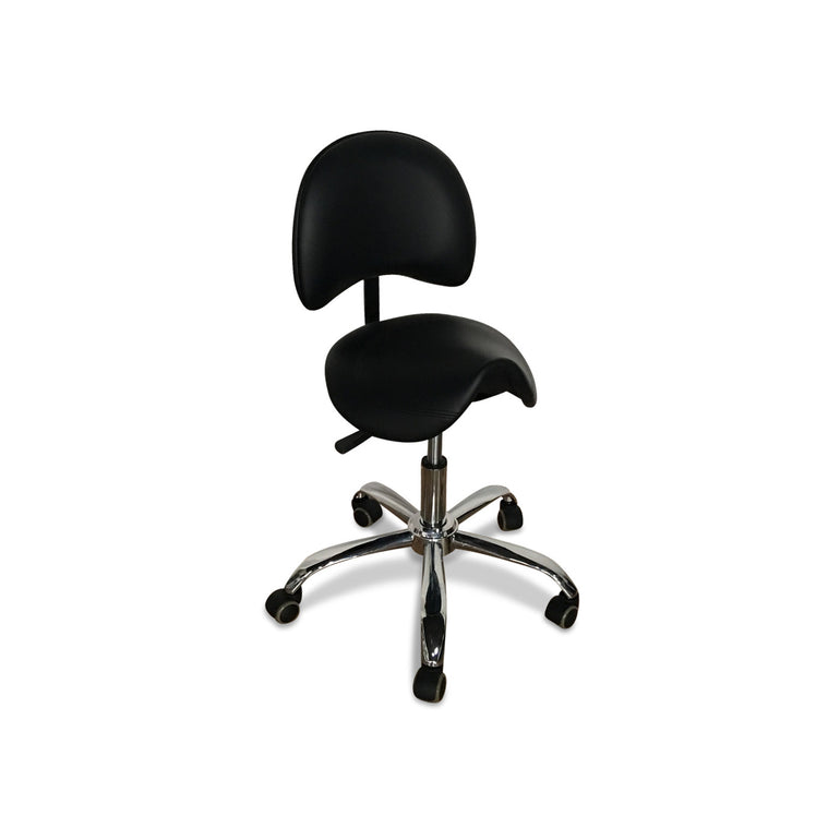 Ergonomic Saddle Stool With Back for Correct Posture | Sit Healthier