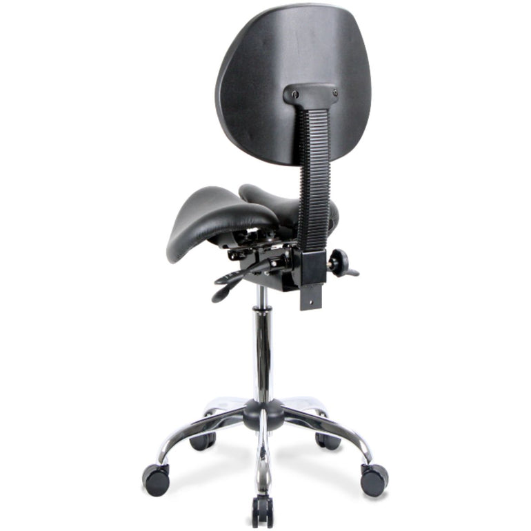 USA Patented Twin Adjustable Saddle Stool with Backrest |Sit Healthier