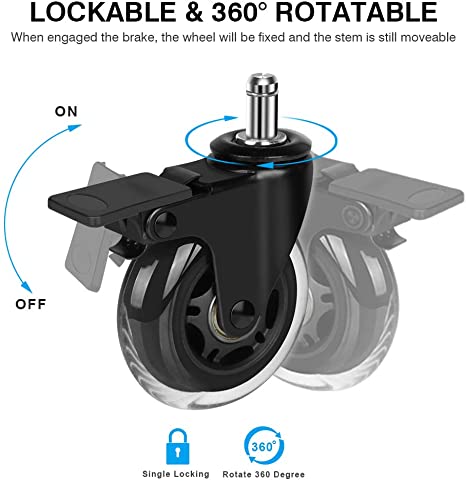 3" Heavy Duty Lockable Rollerblade (Inline) Wheels | Sit Healthier