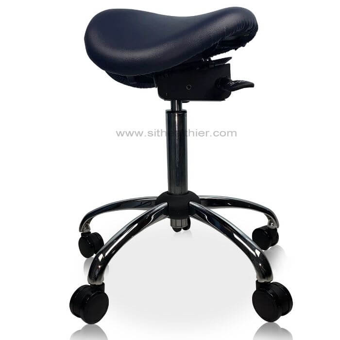 USA Patent Twin Adjustable Ergonomic Saddle Stool with Tilt-Able Seat | Sit Healthier