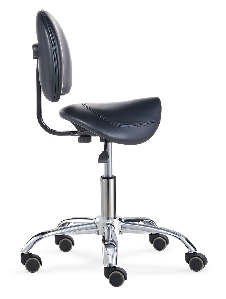 Ergonomic Saddle Stool With Back for Correct Posture | Sit Healthier