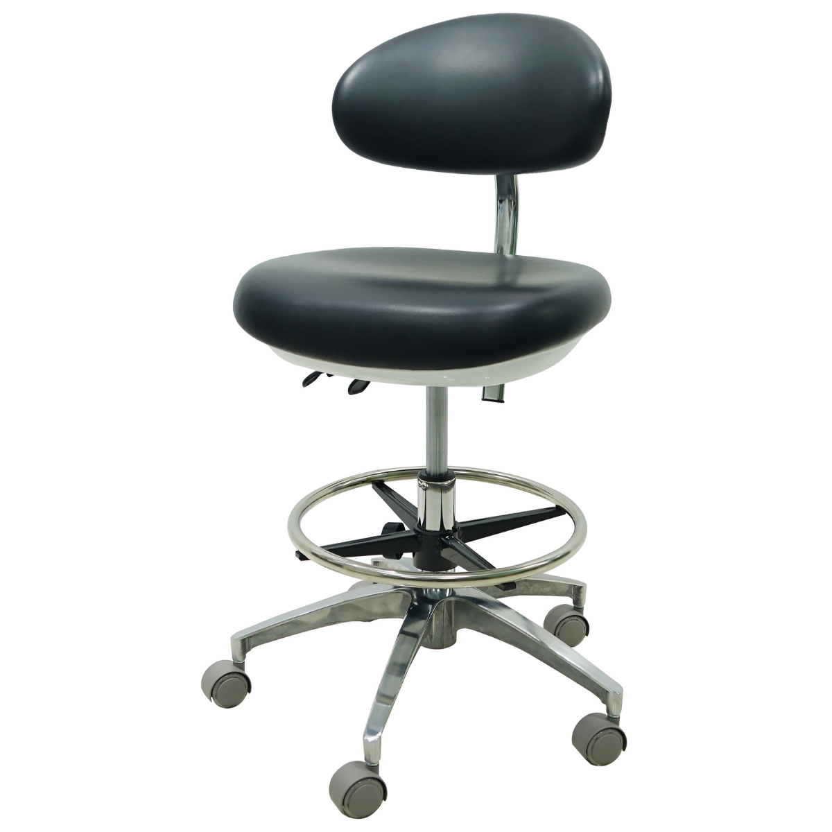 Ergonomic Medical or Dental Operator Chair with Concave Backrest and Footrest | Sit Healthier