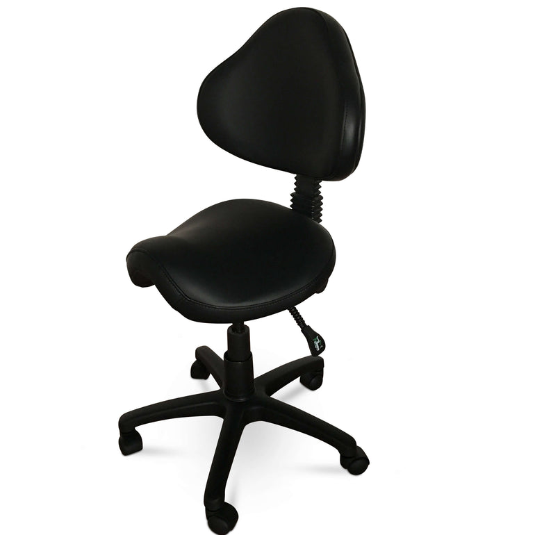 Ergonomic Saddle Stool with Adjustable Backrest | Sit Healthier