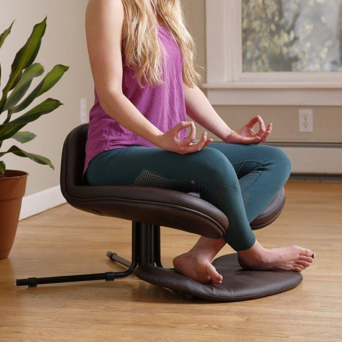 EVOLUTION MEDITATION VEGAN ERGONOMIC CHAIR WITH BACKREST | Sit Healthier