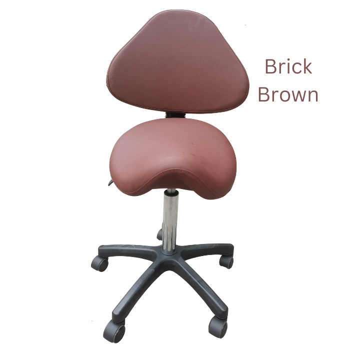 Saddle Shape Stool with Back Support and Tilt-able seat | Sit Healthier