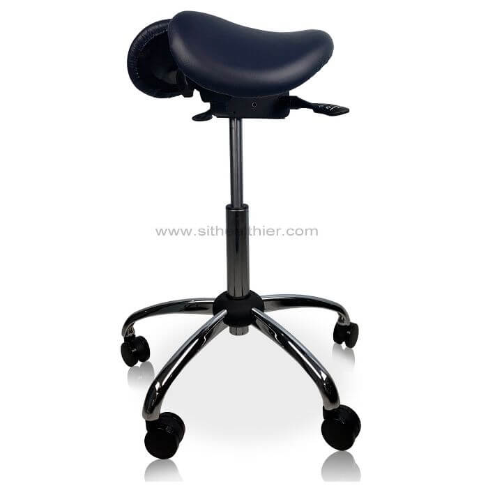 USA Patent Twin Adjustable Ergonomic Saddle Stool with Tilt-Able Seat | Sit Healthier