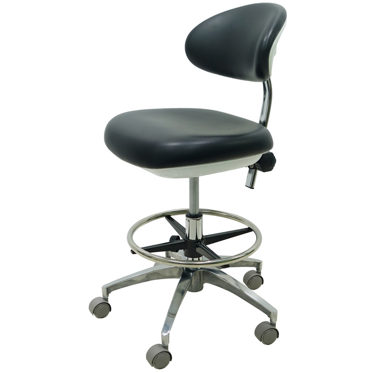 Ergonomic Medical or Dental Operator Chair with Concave Backrest and Footrest | Sit Healthier