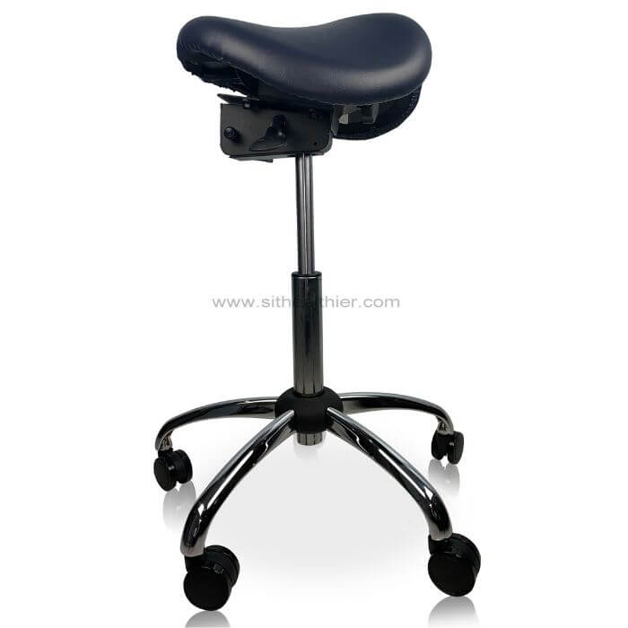 USA Patent Twin Adjustable Ergonomic Saddle Stool with Tilt-Able Seat | Sit Healthier