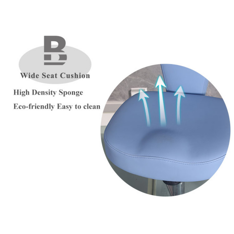 Sit Healthier Ergonomic Medical or Dental Operator Chair with Concave Backrest and Footrest