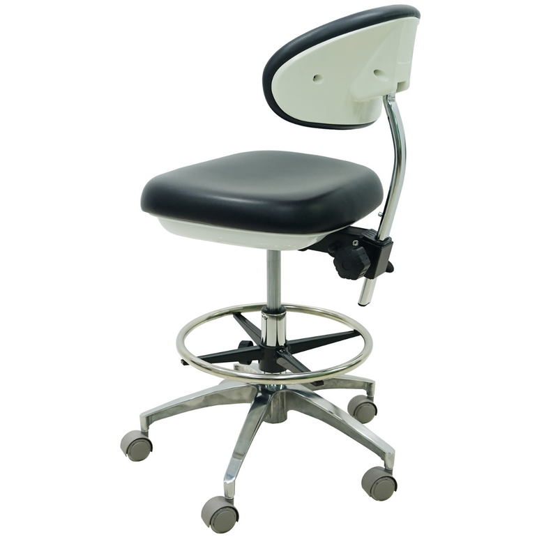 Ergonomic Medical or Dental Operator Chair with Concave Backrest and Footrest | Sit Healthier