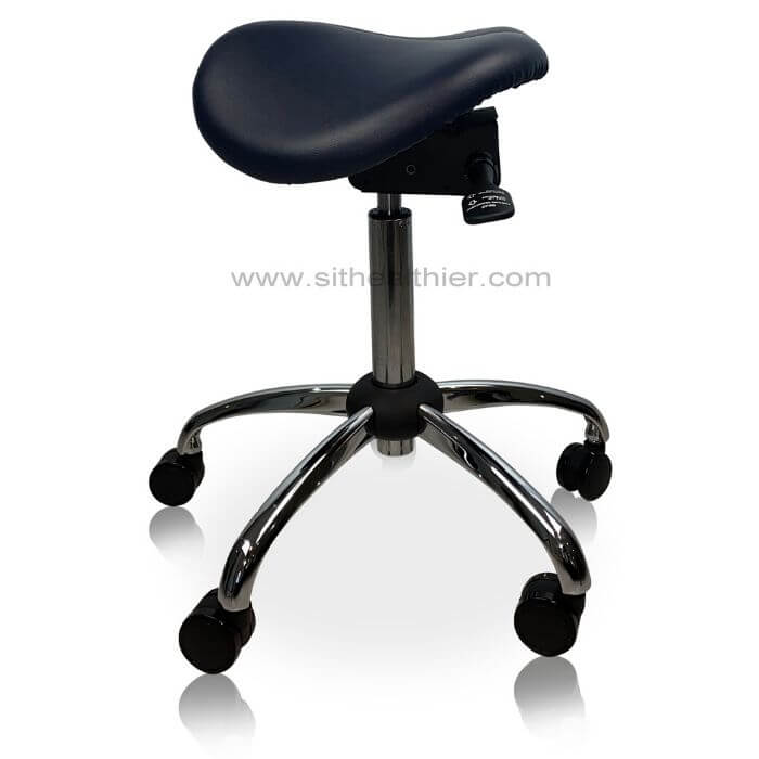 USA Patent Twin Adjustable Ergonomic Saddle Stool with Tilt-Able Seat | Sit Healthier