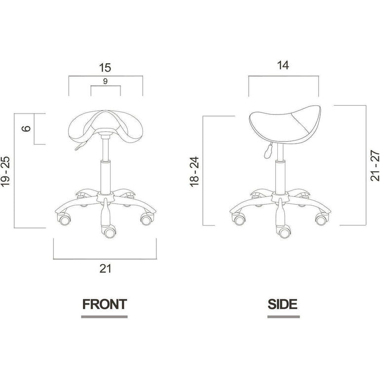 Hydraulic Saddle Rolling Ergonomic Stool - Brown | sithealthier.com