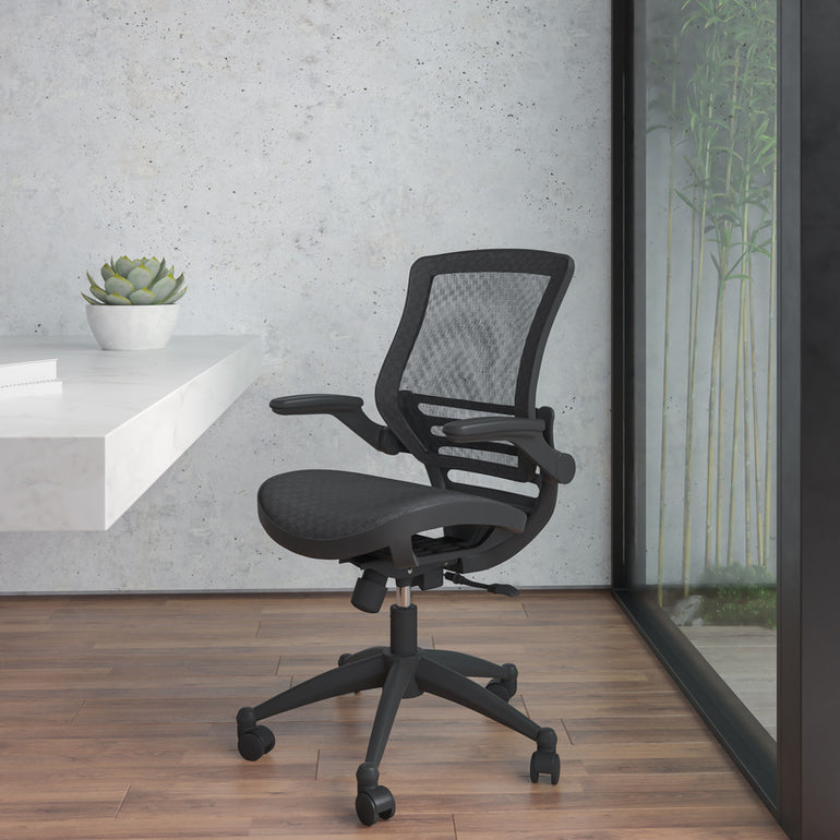 Mid-Back Transparent Mesh Swivel Office Chair | Sit healthier