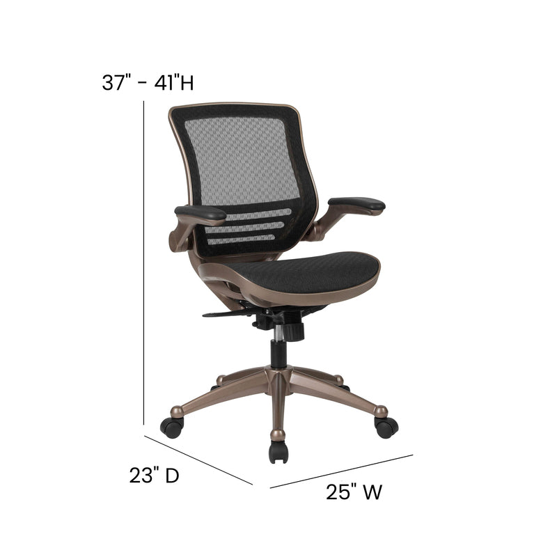 Mid-Back Transparent Mesh Swivel Office Chair | Sit healthier