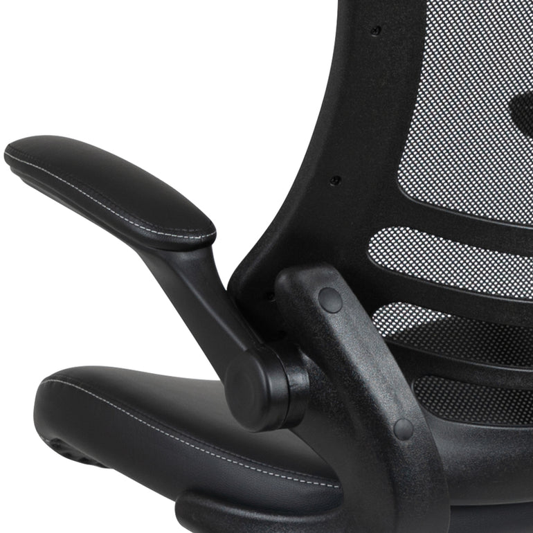 Mid-Back  Ergonomic Drafting Chair. LeatherSoft Seat | Sit Healthier