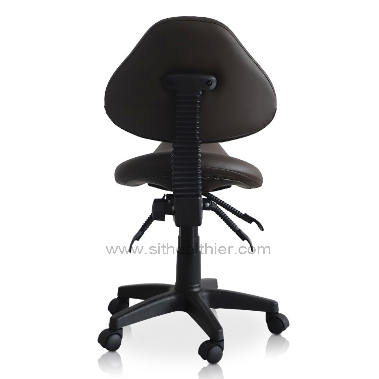 Saddle Shape Stool with Back Support and Tilt-able seat | Sit Healthier