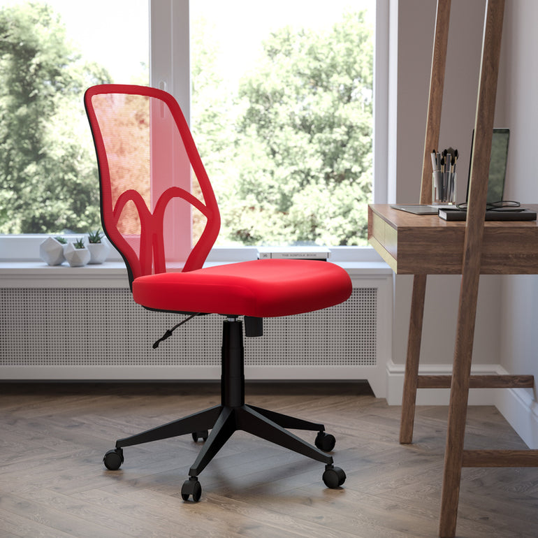 High Back Red Mesh Office Chair | Sit Healthier
