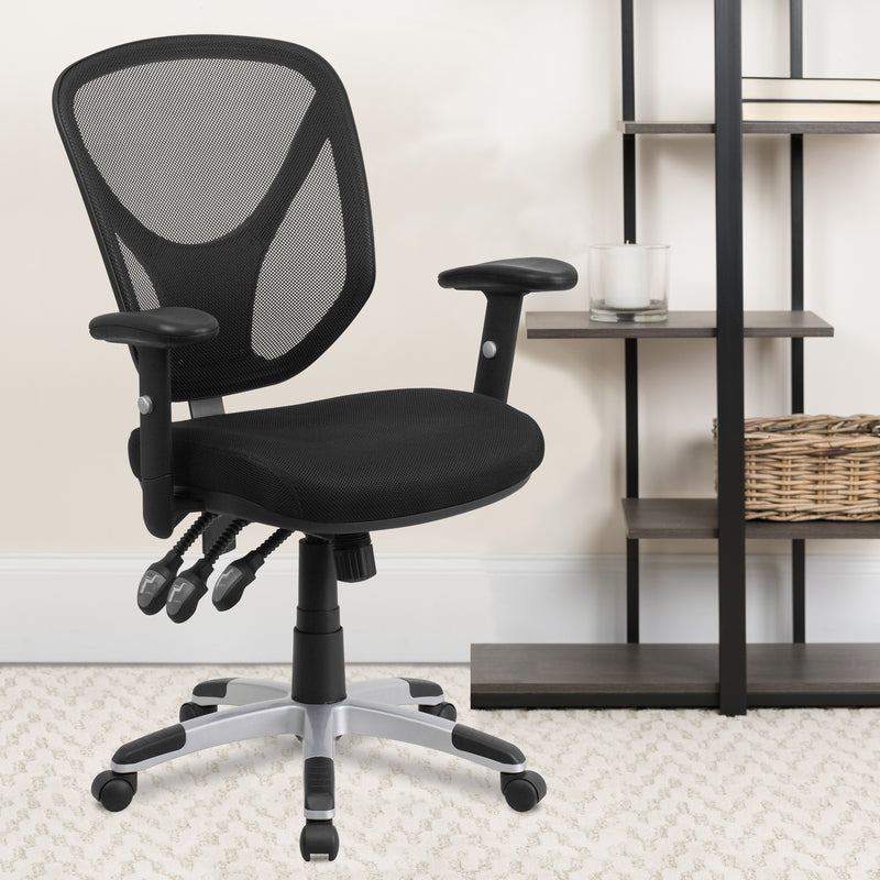 Mid-Back Black Mesh Multifunction   Task Office Chair | Sit Healthier