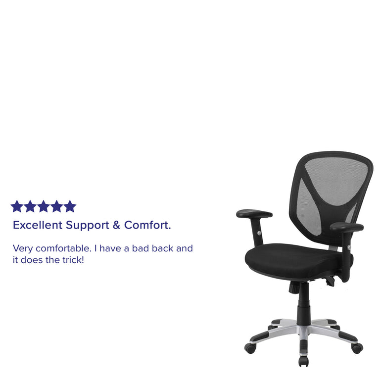 Mid-Back Black Mesh Multifunction   Task Office Chair | Sit Healthier