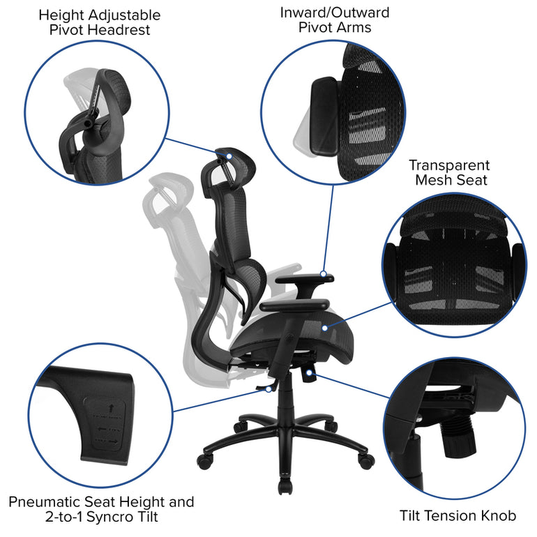 Ergonomic Mesh Office Chair with 2-to-1 Synchro-Tilt | Sit Healthier