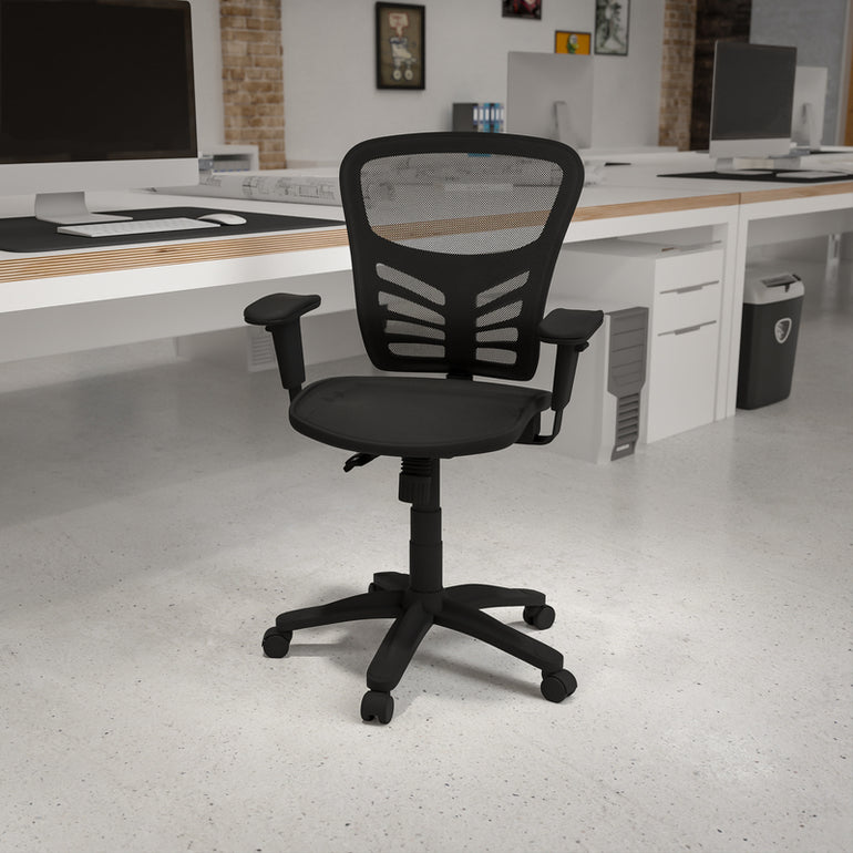 Mid-Back Mesh Multifunction Swivel Ergonomic Chair | Sit Healthier