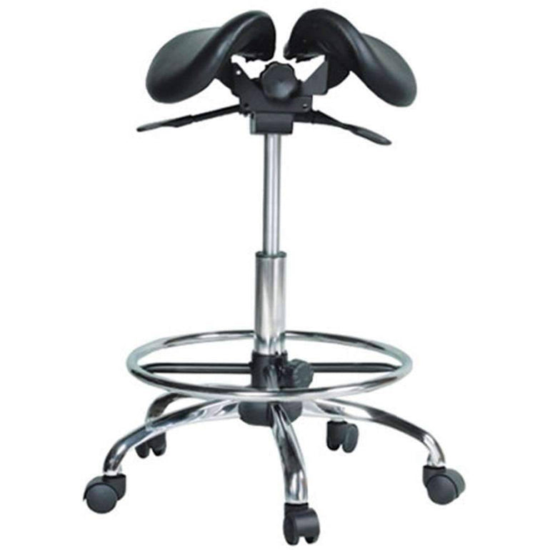 Split Seated Saddle Chair with Foot Ring for Medical or Dental