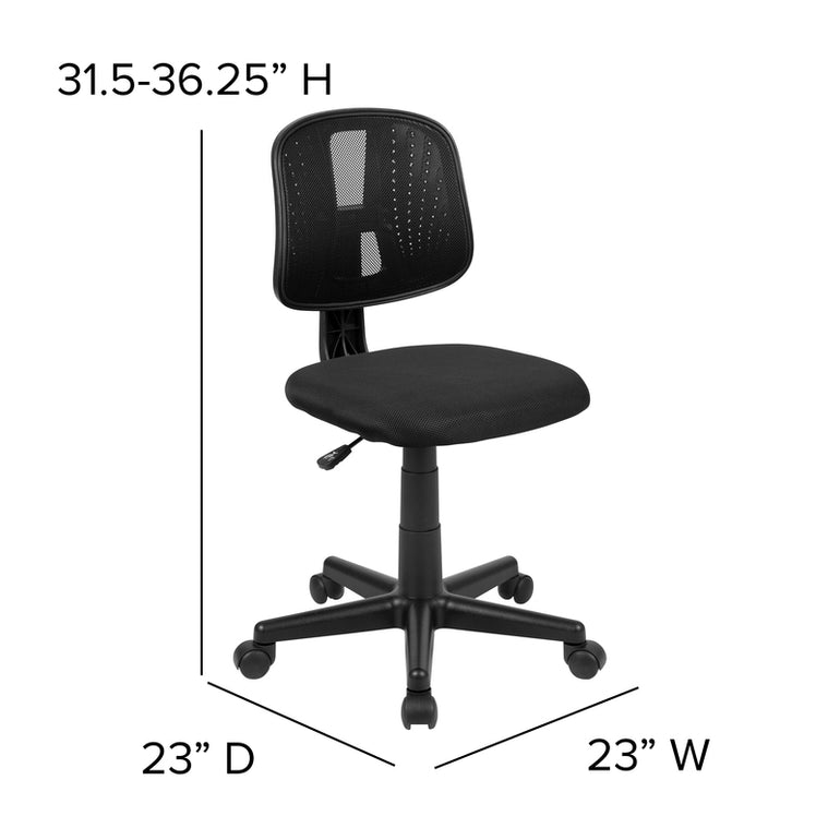 Mid-Back Black Mesh Swivel Task Office Chair | Sit healthier