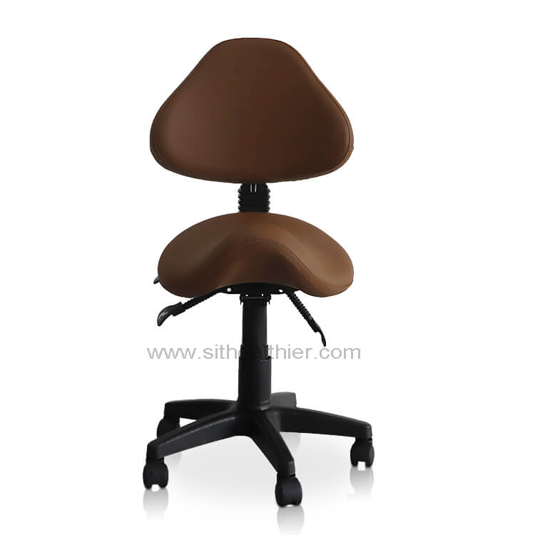 Saddle Shape Stool with Back Support and Tilt-able seat | Sit Healthier