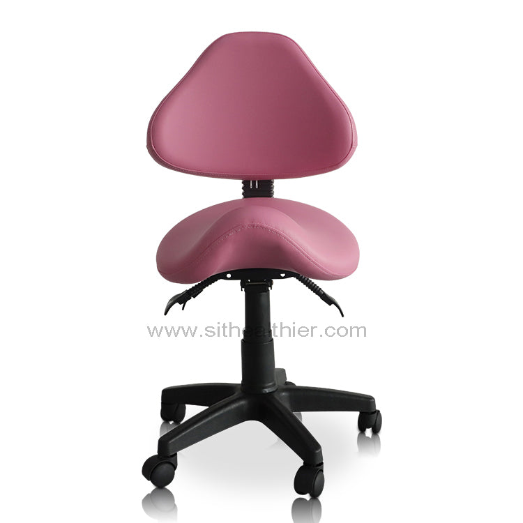 Saddle Shape Stool with Back Support and Tilt-able seat | Sit Healthier