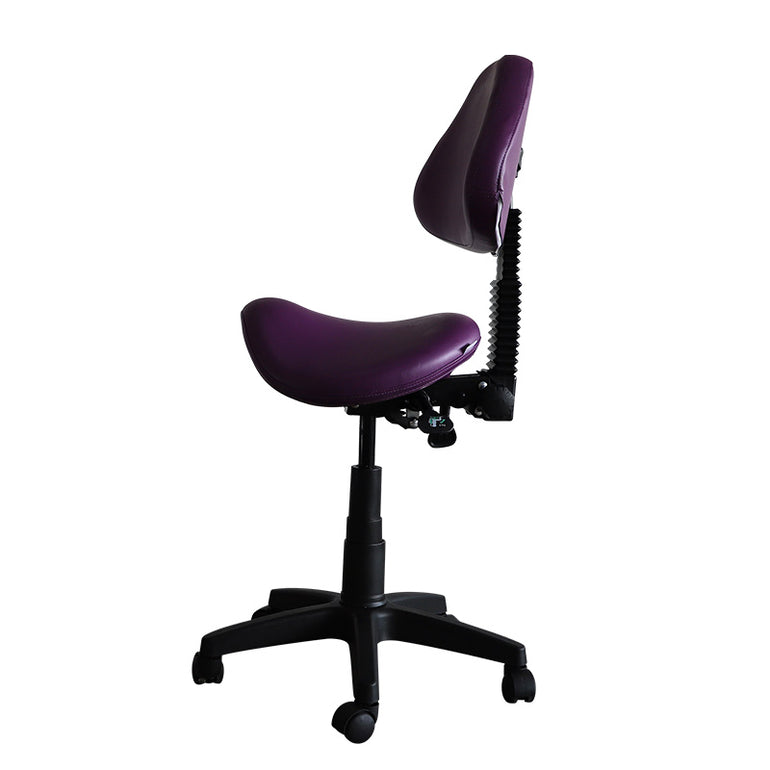 Saddle Shape Stool with Back Support and Tilt-able seat | Sit Healthier