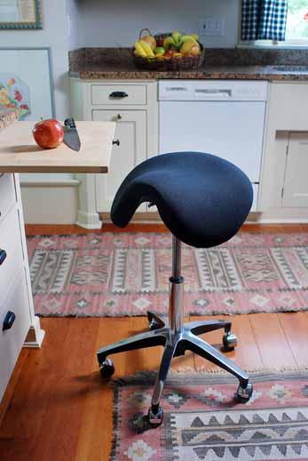 Swedish Classic Slim Saddle Stool for Petite Women | SitHealthier