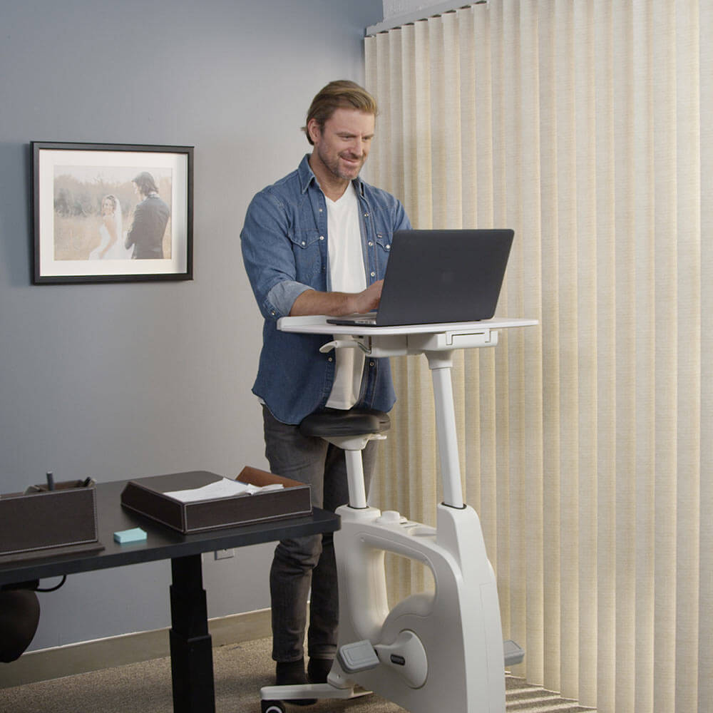 All-In-One Home Office  Standing Exercise Desk Bike | SitHealthier 