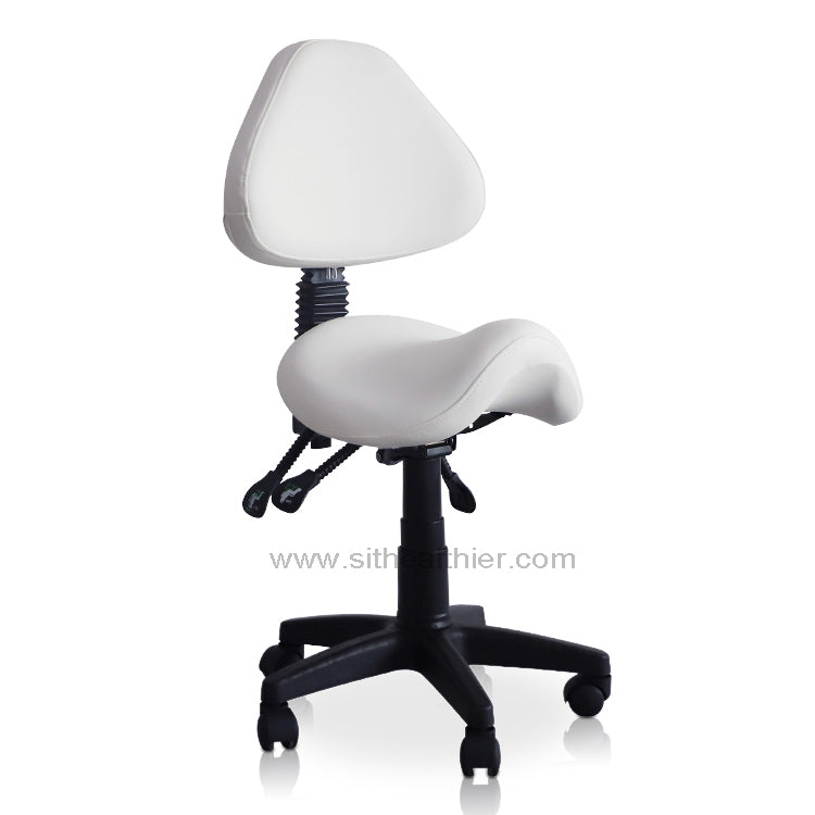 Sit Healthier Ergonomic Medical or Dental Operator Chair with Concave Backrest and Footrest