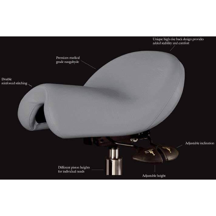 Bambach Ergonomic Saddle Stool - Back Rest and Swing Arm - Sit Healthier