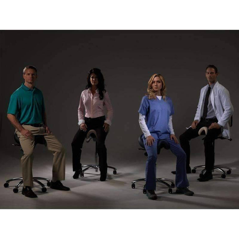 Bambach Ergonomic Saddle Stool - Back Rest and Swing Arm - Sit Healthier
