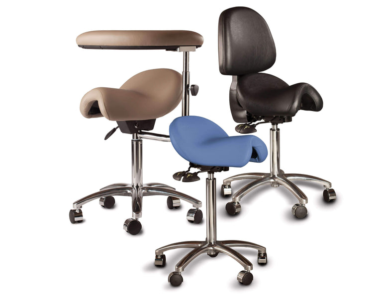 The Bambach The Original Ergonomic Saddle Chair with Backrest | Sit Healthier