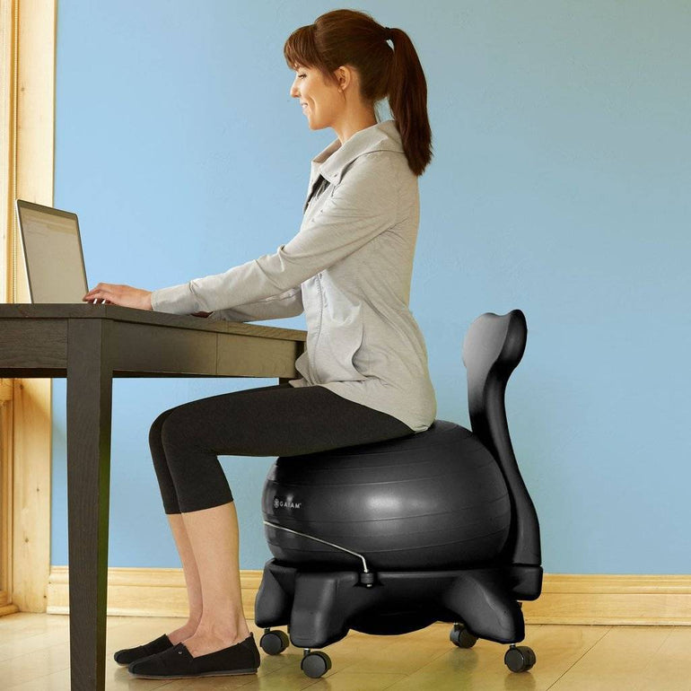 Classic Balance Yoga Ergonomic Ball Chair for Office or Home - Sit Healthier