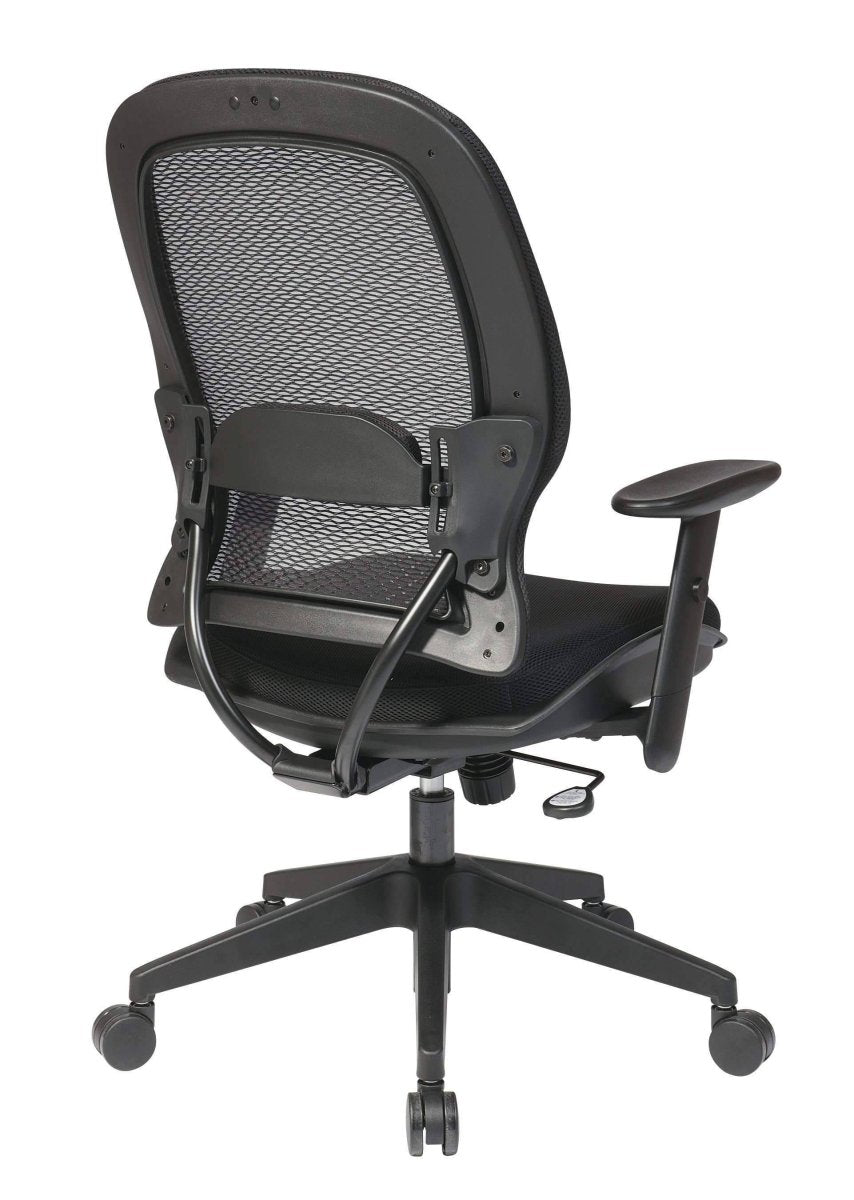Dark Mesh Office Chair with Air Grid Backrest - Sit Healthier