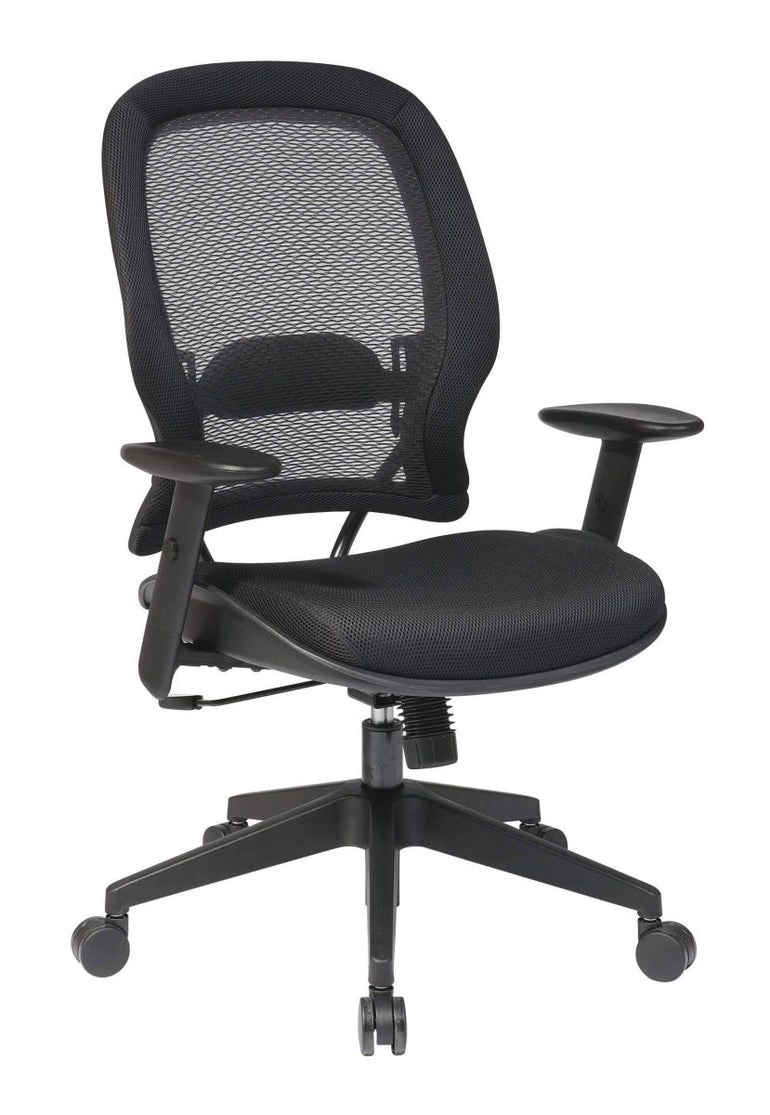 Dark Mesh Office Chair with Air Grid Backrest - Sit Healthier