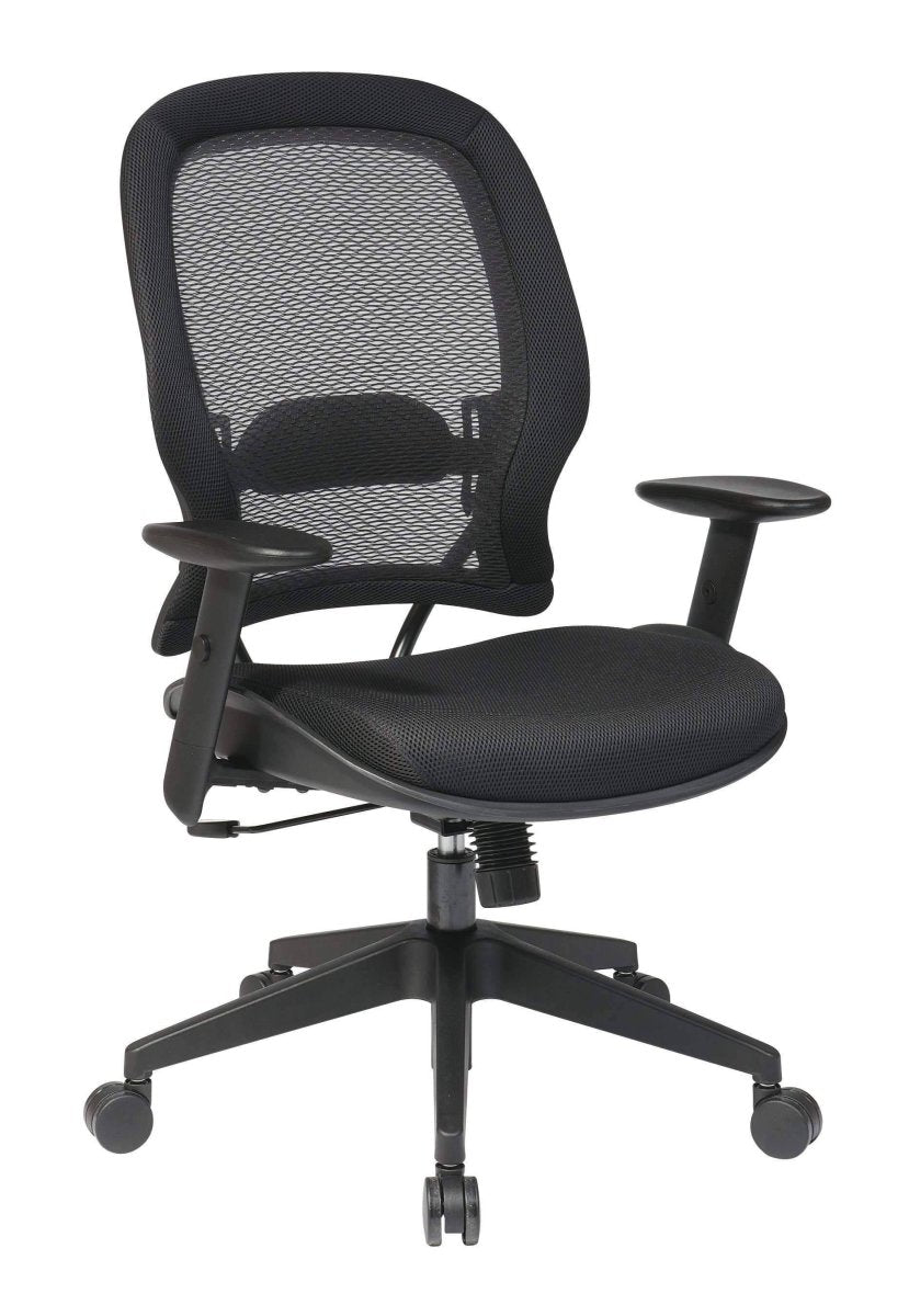 Dark Mesh Office Chair with Air Grid Backrest - Sit Healthier