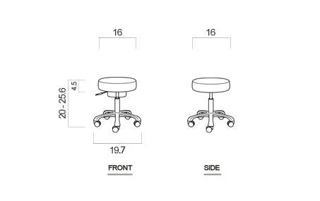 Dental Ergonomic Stool with Chrome Base - Sit Healthier