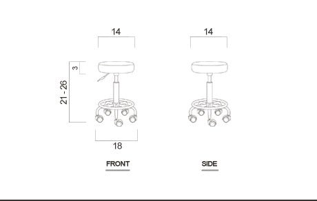 Dental Ergonomic Stool with Foot Rest - Sit Healthier