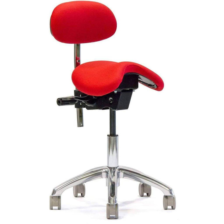 English Saddle Style with Lumbar Back Office Chair - Sit Healthier