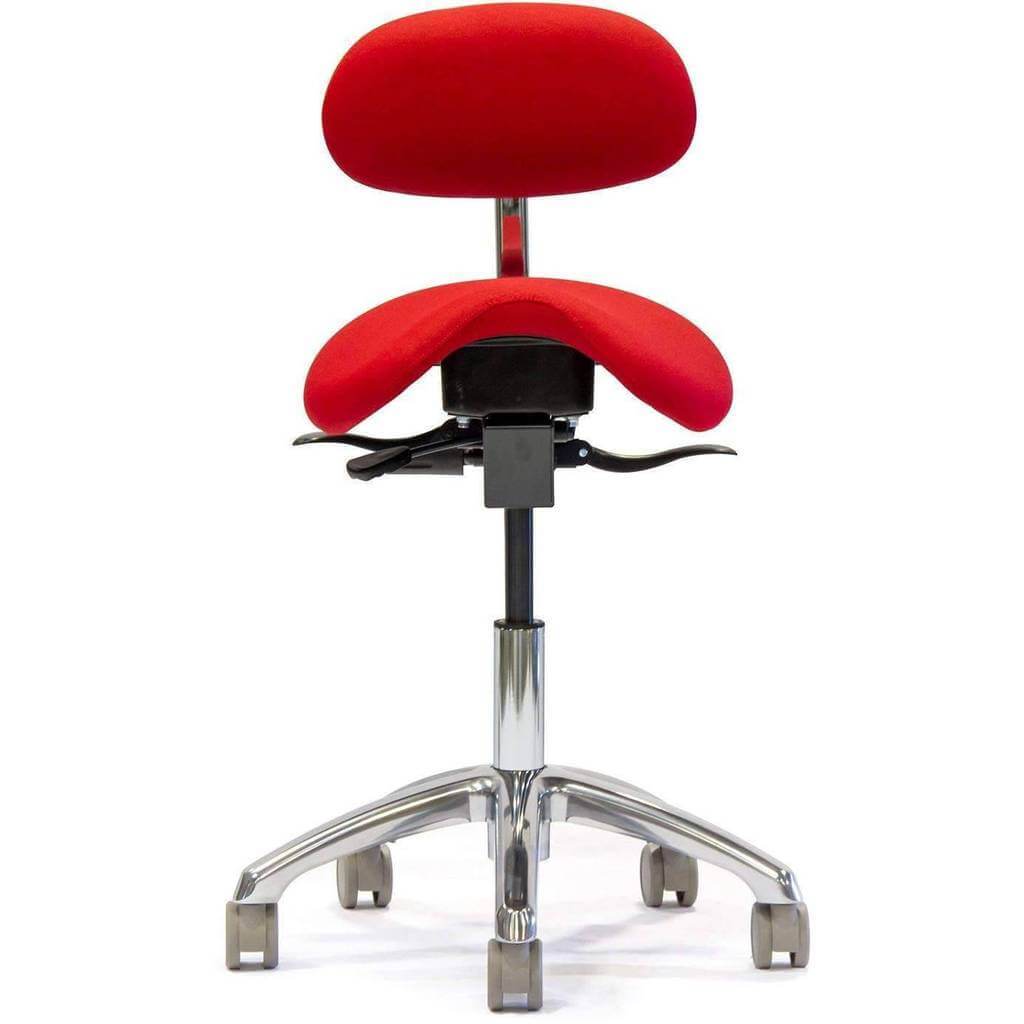 English Saddle Style with Lumbar Back Office Chair - Sit Healthier