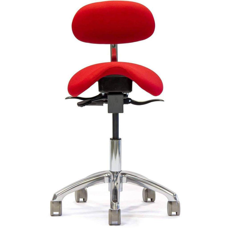 English Saddle Style with Lumbar Back Office Chair - Sit Healthier