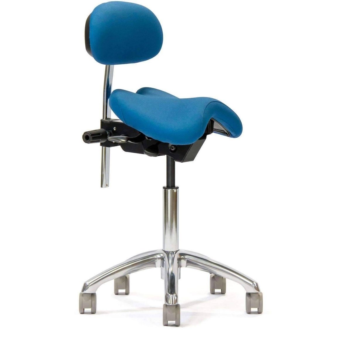ErgoAngle Ergonomic Saddle Style Chair with Lumbar Back - Sit Healthier