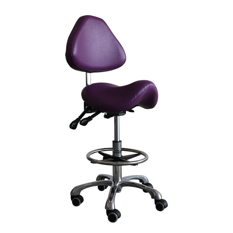 Ergonomic Comfortable Saddle Style Chair With Footrest & Backrest - Sit Healthier