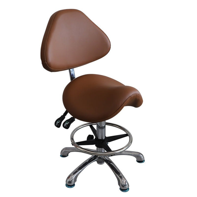Ergonomic Comfortable Saddle Style Chair With Footrest & Backrest - Sit Healthier