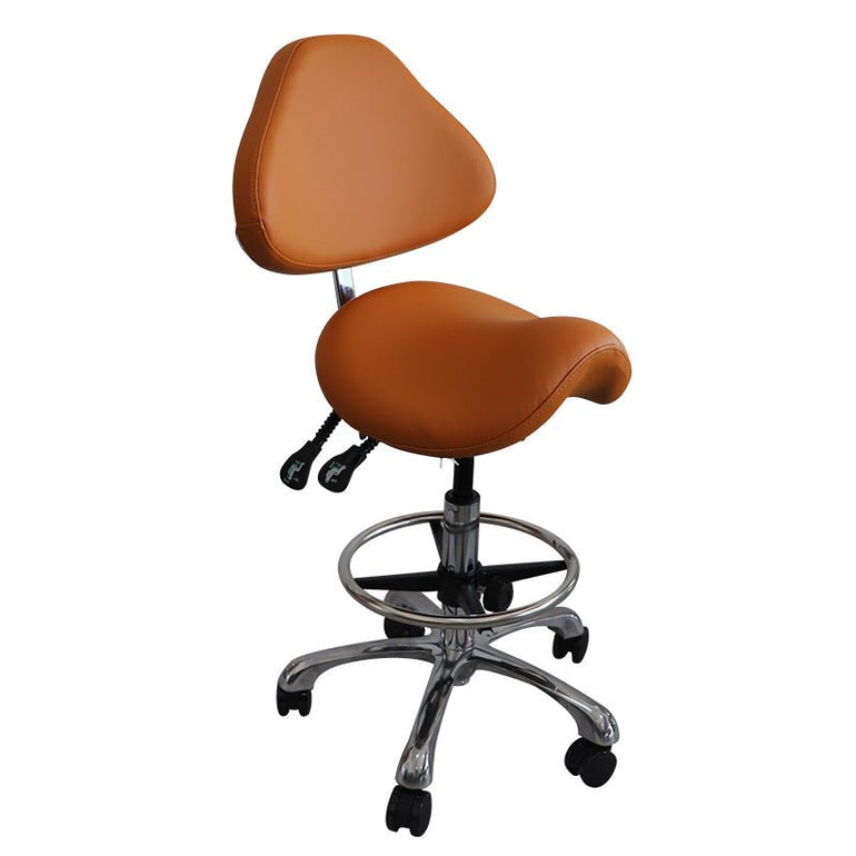 Ergonomic Comfortable Saddle Style Chair With Footrest & Backrest - Sit Healthier